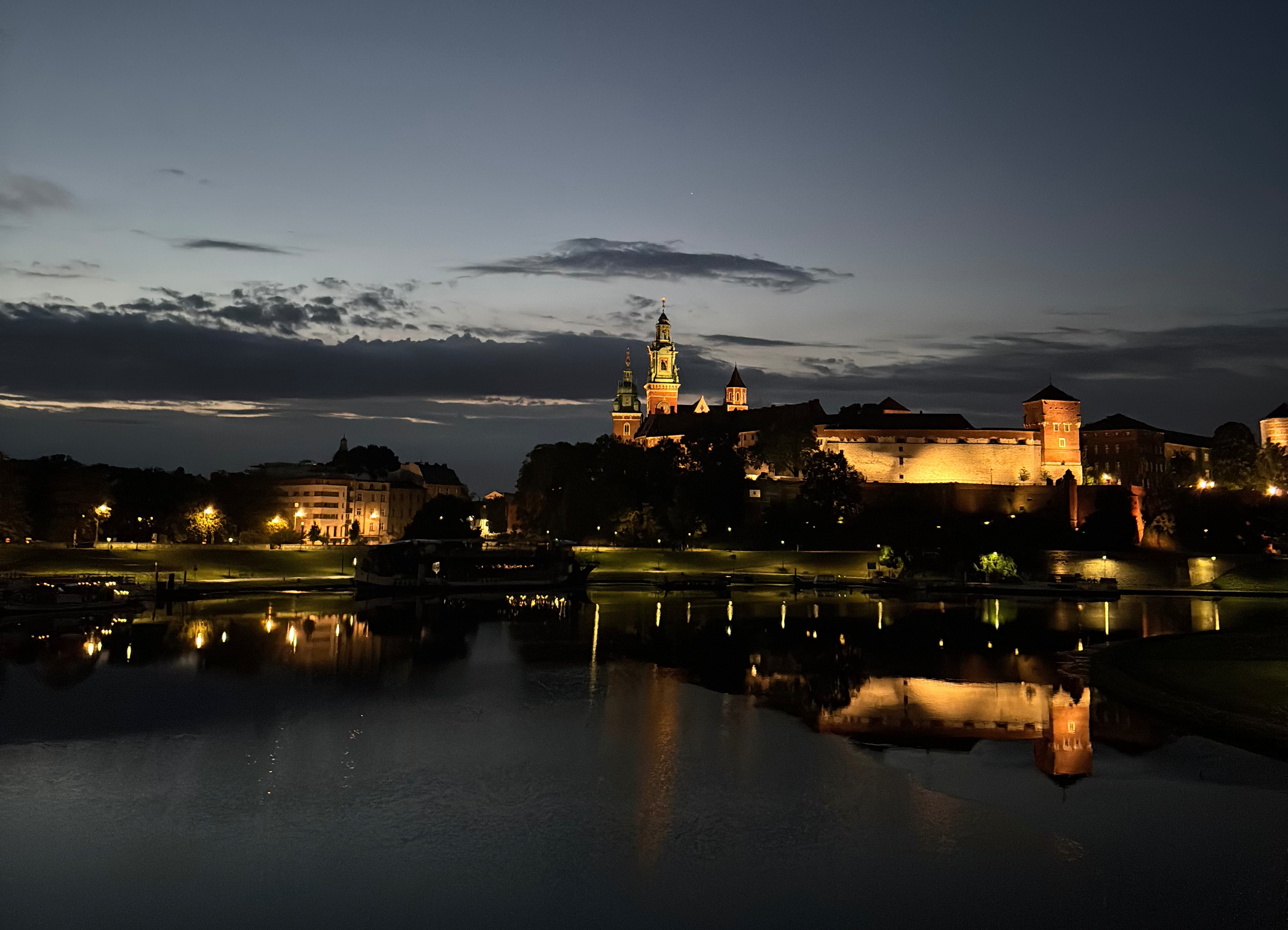 Wawel castle at night, Kraków